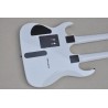 7+7 Strings White Double Neck Electric Guitar with Black Hardware & Rosewood Fingerboard