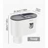 Magnetic Absorption Inverted Toothbrush Holder & Toothpaste Squeezer & Storage Dispenser