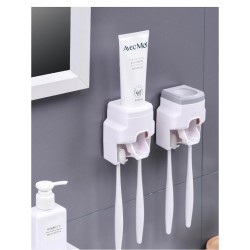 Automatic Toothpaste Dispenser & Toothbrush Holder