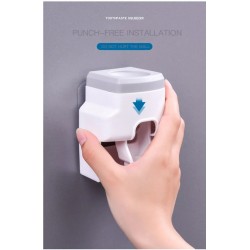 Automatic Toothpaste Dispenser & Toothbrush Holder