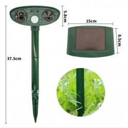 1 Piece Ultrasonic Waterproof Solar Powered Rechargeable Animal Repellent