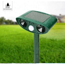 1 Piece Ultrasonic Waterproof Solar Powered Rechargeable Animal Repellent