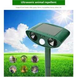 1 Piece Ultrasonic Waterproof Solar Powered Rechargeable Animal Repellent