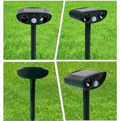 1 Piece Ultrasonic Waterproof Solar Powered Rechargeable Animal Repellent