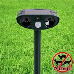 1 Piece Ultrasonic Waterproof Solar Powered Rechargeable Animal Repellent