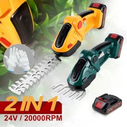 2 in 1 24 Volt Cordless Rechargeable Handheld Hedge Trimmer