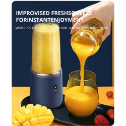 Small Portable Electric Juicer with Stainless Steel Blades & Cup