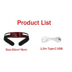 Therapy Red Light Infrared Wearable Belt Chin Strap Pain Relief