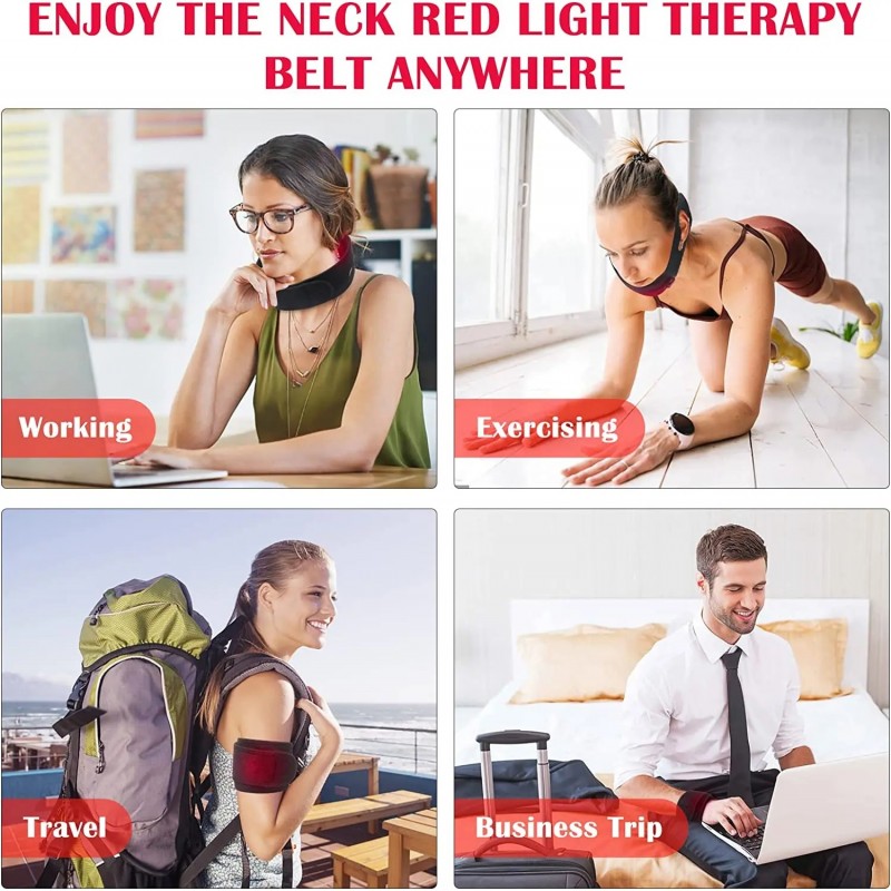 Therapy Red Light Infrared Wearable Belt Chin Strap Pain Relief