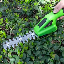 3.6 Volts Cordless Hedge Trimmer Gardening Tool with 2 Blades & Rechargeable Lithium Battery