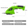 3.6 Volts Cordless Hedge Trimmer Gardening Tool with 2 Blades & Rechargeable Lithium Battery