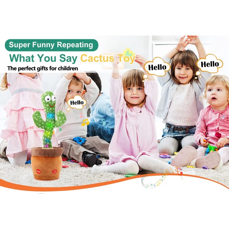 Singing Mimicking Dancing Talking Cactus Toys For Babies