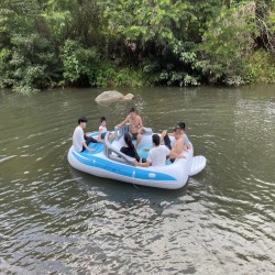 PVC Inflatable 6-Person Water Party Island Drift Boat