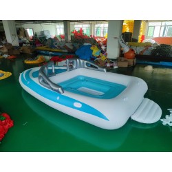 PVC Inflatable 6-Person Water Party Island Drift Boat