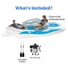 PVC Inflatable 6-Person Water Party Island Drift Boat