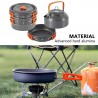 Camping Cookware Set Aluminum Portable Outdoor Tableware Cookset Cooking Kit Pan Bowl Kettle Pot Hiking BBQ Picnic Equipment