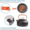 Camping Cookware Set Aluminum Portable Outdoor Tableware Cookset Cooking Kit Pan Bowl Kettle Pot Hiking BBQ Picnic Equipment