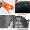 Camping Cookware Set Aluminum Portable Outdoor Tableware Cookset Cooking Kit Pan Bowl Kettle Pot Hiking BBQ Picnic Equipment