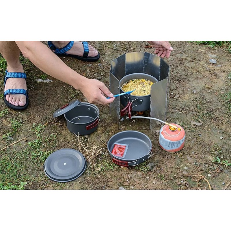 10 Plates Foldable Camping Stoves Windshield