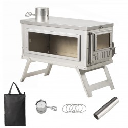 Portable Tent Stove with Glass Wall