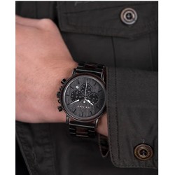 Metal & Wood Men Stylish Chronograph Watch