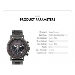 Metal & Wood Men Stylish Chronograph Watch