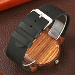 Couple's Unique Wooden Quartz WristwatchUnique Irregular Geometric Cut Design Wooden Quartz Women Dress Clock Retro Wristwatch