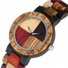 Wood Bangle Women's Quartz Wristwatch 4 Colors Mixed Dial Natural Full Wooden Lady Bracelet Watches Folding Clasp Timepiece