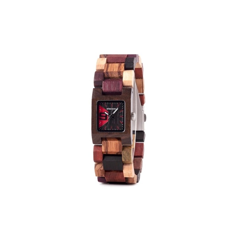 Small Wooden Wrist Watch Timepiece in wood Box