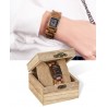 Small Wooden Wrist Watch Timepiece in wood Box