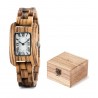 Small Wooden Wrist Watch Timepiece in Wooden Box