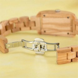 Small Wooden Wrist Watch Timepiece in Wooden Box