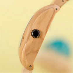 Small Wooden Wrist Watch Timepiece in Wooden Box