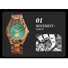 Personalised Wood Wrist Watch For Women Simulated Diamond Dial Wife Girlfriend Clock Fashion Quartz Wooden Watches for Ladies