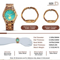 Personalised Wood Wrist Watch For Women Simulated Diamond Dial Wife Girlfriend Clock Fashion Quartz Wooden Watches for Ladies