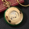 Golden Automatic Mechanical Pocket Watch Clock with Snake Chain