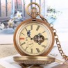 copy of Double-headed Eagle Badge Pure Copper Tourbillon Mechanical Pocket Watch