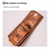 Men's Wallets With 100 US Dollar Pattern Wallet Male Leather Wallet Photo Card Holder Fashion Large Capacity Wallet Purse Bag