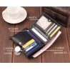 Short RFID Anti Demagnetization Wallet with Coin Zipper & Bank Card Holder