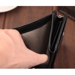 Short RFID Anti Demagnetization Wallet with Coin Zipper & Bank Card Holder