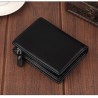 Short RFID Anti Demagnetization Wallet with Coin Zipper & Bank Card Holder