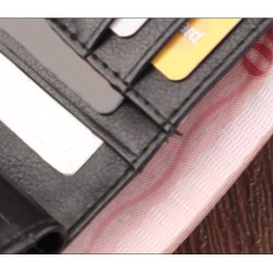 Short RFID Anti Demagnetization Wallet with Coin Zipper & Bank Card Holder