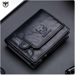 Luxury Genuine Leather Vintage Design Purse Zipper, Coin Pocket & Card Holder