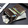 Luxury Genuine Leather Vintage Design Purse Zipper, Coin Pocket & Card Holder