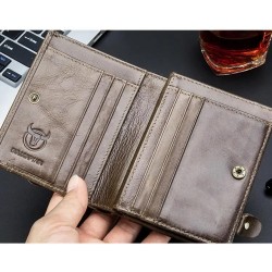 Luxury Genuine Leather Vintage Design Purse Zipper, Coin Pocket & Card Holder