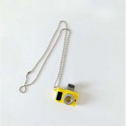 Retro Luminous Shutter Sound Camera Pendant Necklace Women Men Punk Flash Camera Necklaces Long Chains Necklace Fashion Jewelry