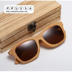 Vintage Bamboo and Wood Polaroid Sunglasses for Fashion & Sports