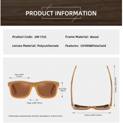 Vintage Bamboo and Wood Polaroid Sunglasses for Fashion & Sports