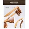 Vintage Bamboo and Wood Polaroid Sunglasses for Fashion & Sports