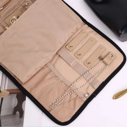 Portable Travel Jewelry Storage Bags Roll Foldable Jewelry Organizer Case for Rings Necklaces Jewellery Packaging Holder Box